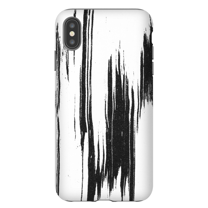iPhone Xs Max StrongFit Black ink brushstroke on white background by Oana 