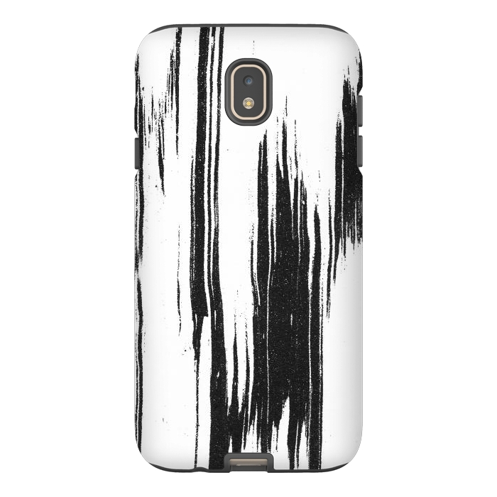 Galaxy J7 StrongFit Black ink brushstroke on white background by Oana 