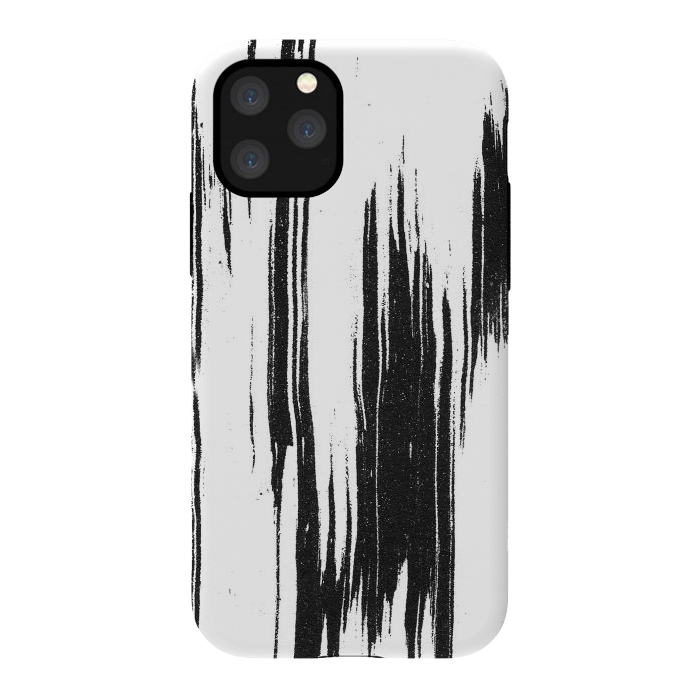 iPhone 11 Pro StrongFit Black ink brushstroke on white background by Oana 