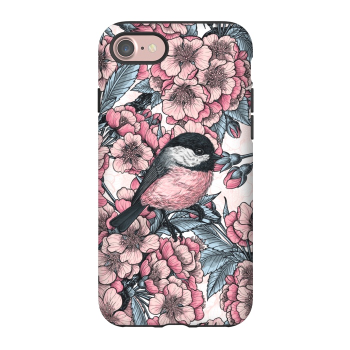 iPhone 7 StrongFit Chickadee garden by Katerina Kirilova