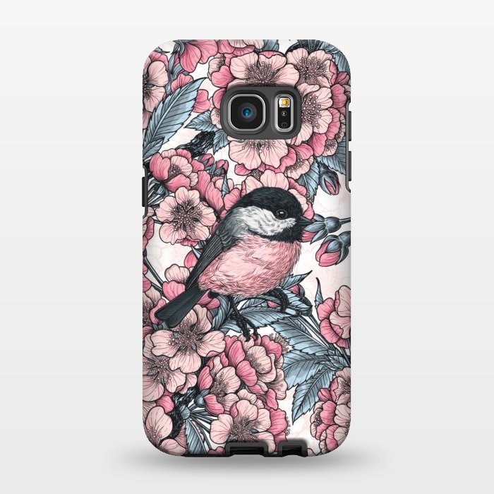 Galaxy S7 EDGE StrongFit Chickadee garden by Katerina Kirilova