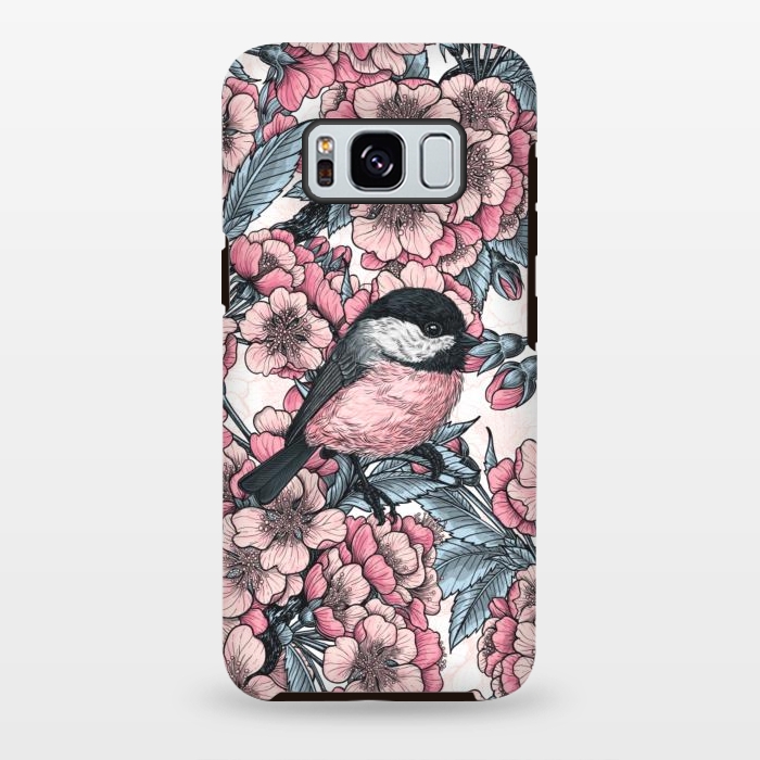 Galaxy S8 plus StrongFit Chickadee garden by Katerina Kirilova
