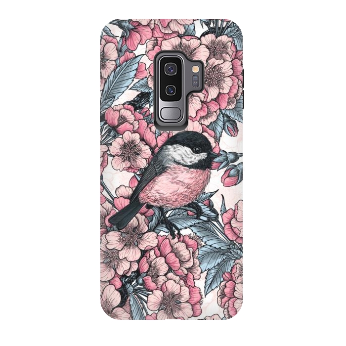 Galaxy S9 plus StrongFit Chickadee garden by Katerina Kirilova