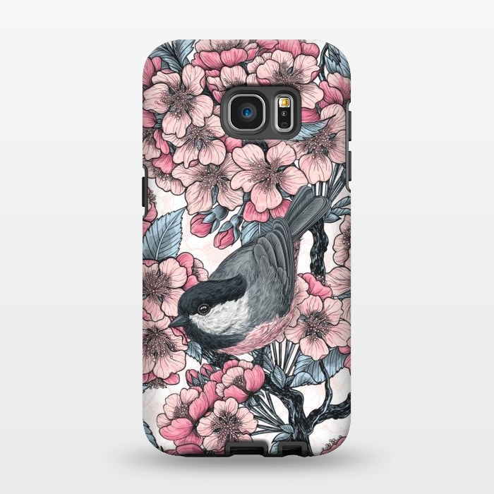 Galaxy S7 EDGE StrongFit Chickadee garden 2 by Katerina Kirilova