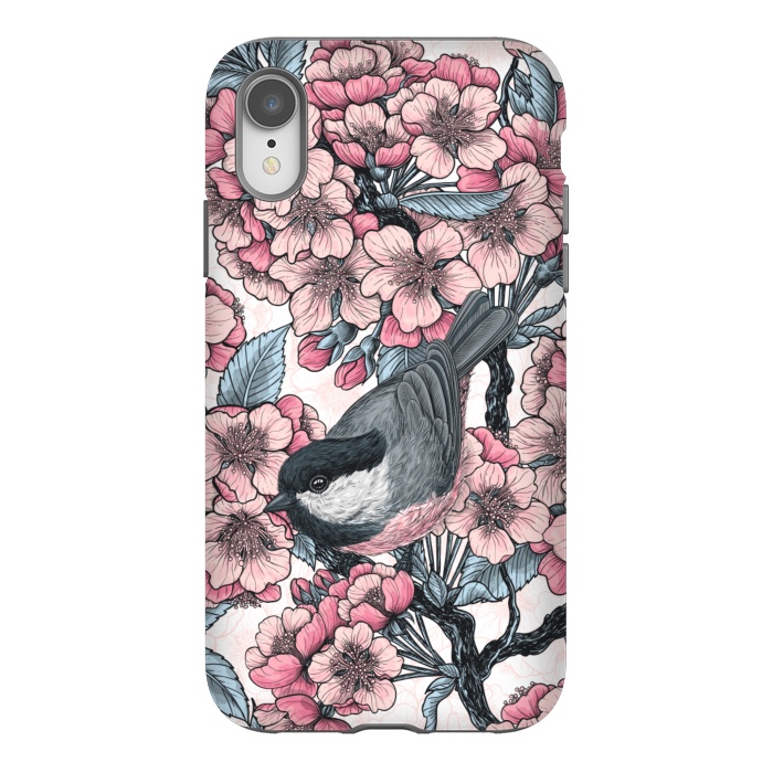 iPhone Xr StrongFit Chickadee garden 2 by Katerina Kirilova