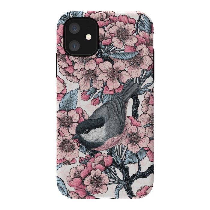 iPhone 11 StrongFit Chickadee garden 2 by Katerina Kirilova
