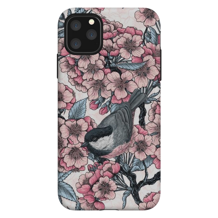 iPhone 11 Pro Max StrongFit Chickadee garden 2 by Katerina Kirilova