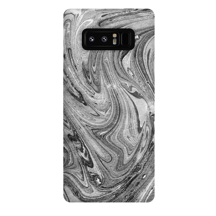 Galaxy Note 8 StrongFit Dark grey marble swirl by Oana 