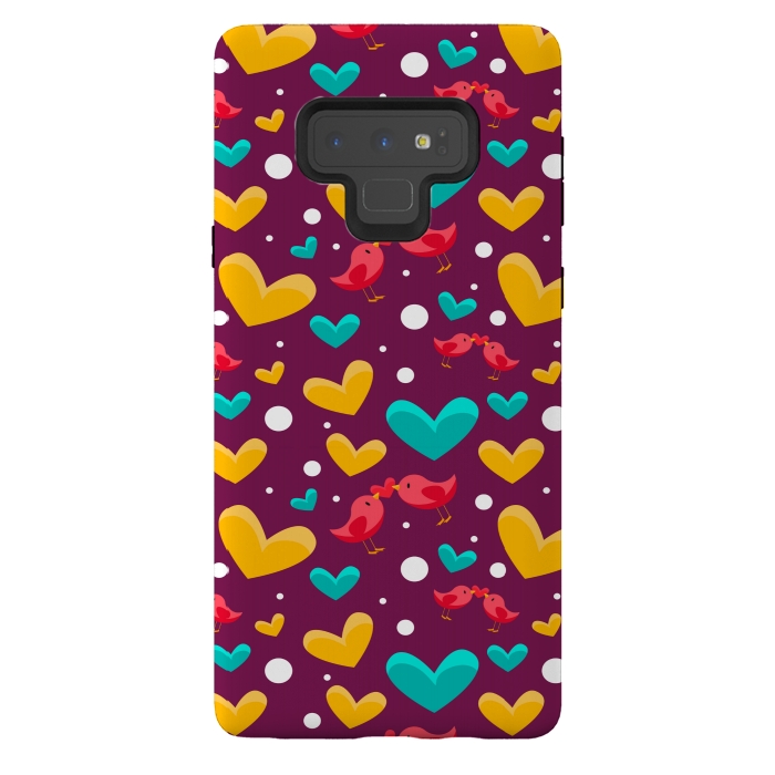 Galaxy Note 9 StrongFit valentine bird love by MALLIKA