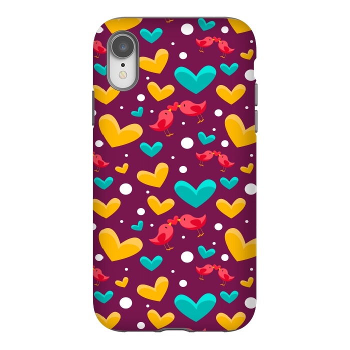 iPhone Xr StrongFit valentine bird love by MALLIKA
