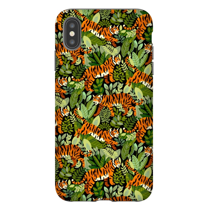 iPhone Xs Max StrongFit Bangel Tiger Jungle  by Tigatiga