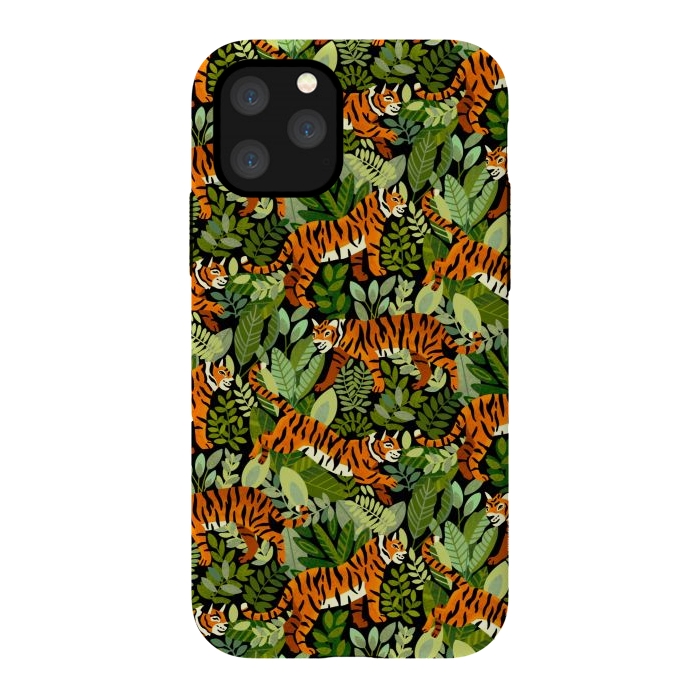 iPhone 11 Pro StrongFit Bangel Tiger Jungle  by Tigatiga