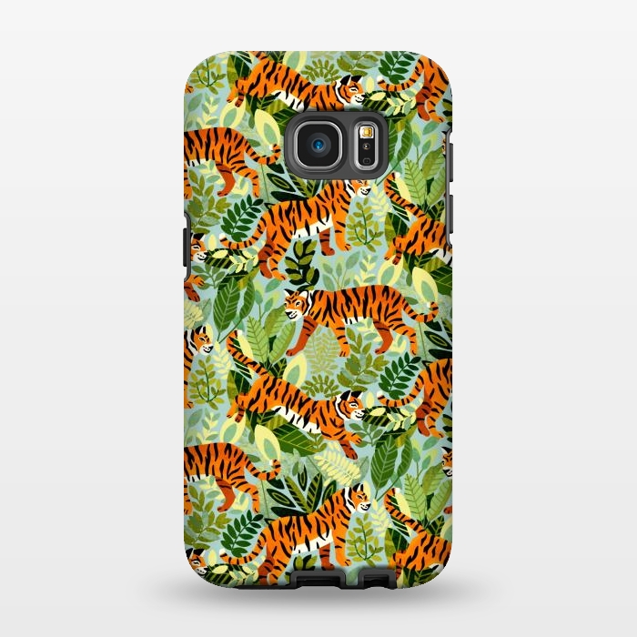 Galaxy S7 EDGE StrongFit Bright Bangel Tiger Jungle  by Tigatiga
