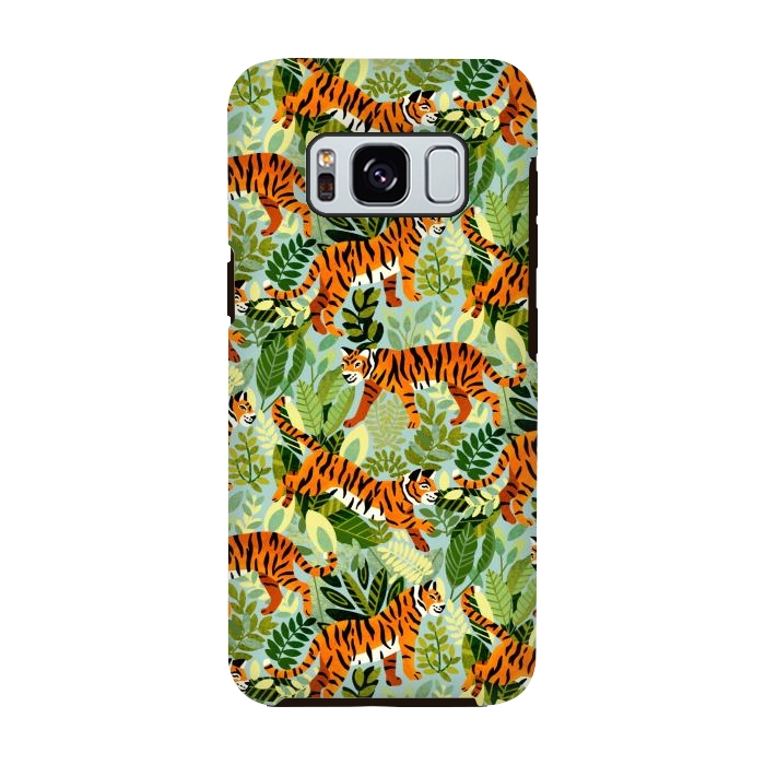 Galaxy S8 StrongFit Bright Bangel Tiger Jungle  by Tigatiga