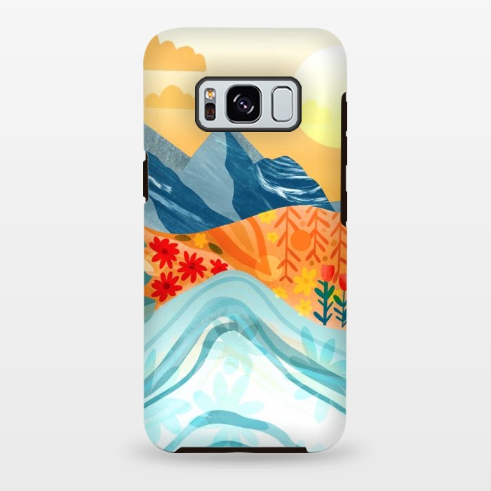 Galaxy S8 plus StrongFit Funky Desert Landscape  by Tigatiga