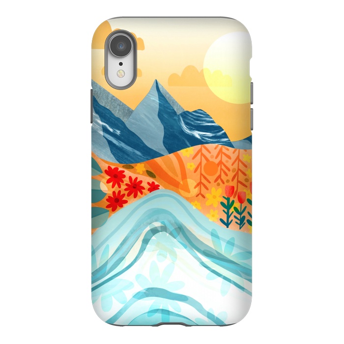 iPhone Xr StrongFit Funky Desert Landscape  by Tigatiga