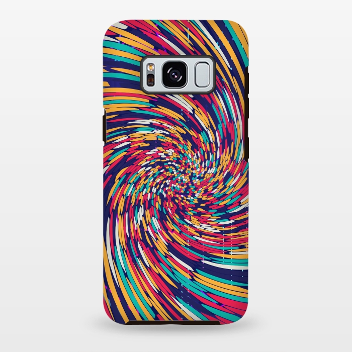 Galaxy S8 plus StrongFit multi colour spiral print 2 by MALLIKA