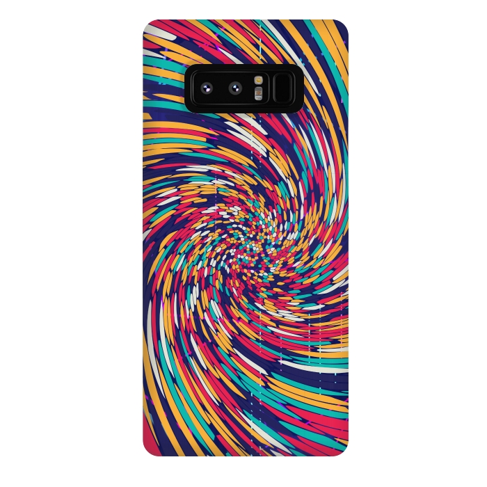 Galaxy Note 8 StrongFit multi colour spiral print 2 by MALLIKA