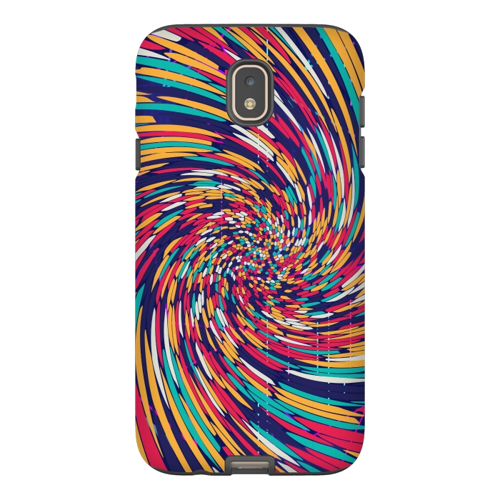 Galaxy J7 StrongFit multi colour spiral print 2 by MALLIKA
