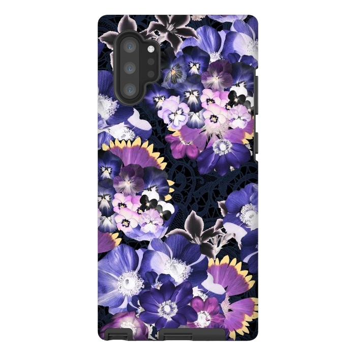 Galaxy Note 10 plus StrongFit Purple flowers collage by Oana 