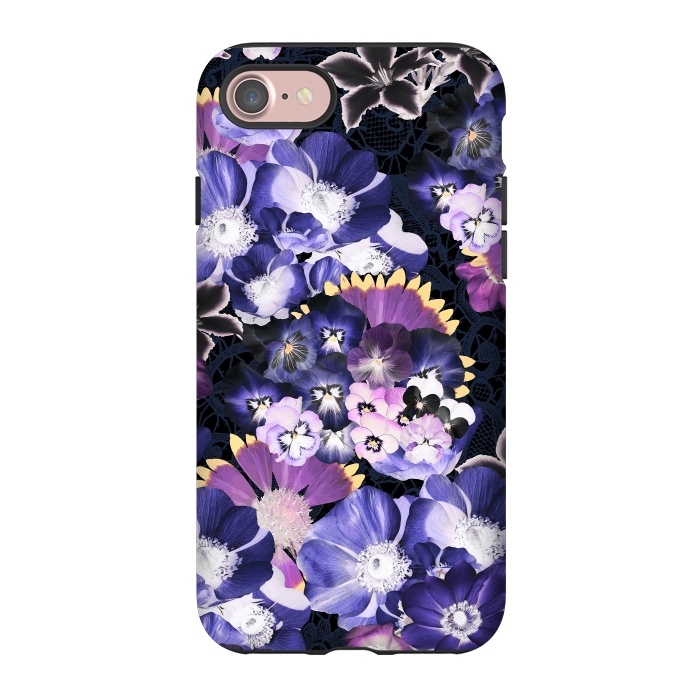 iPhone 7 StrongFit Purple flowers collage by Oana 