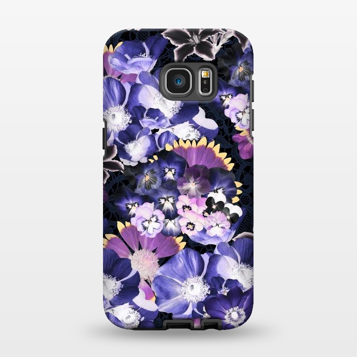 Galaxy S7 EDGE StrongFit Purple flowers collage by Oana 