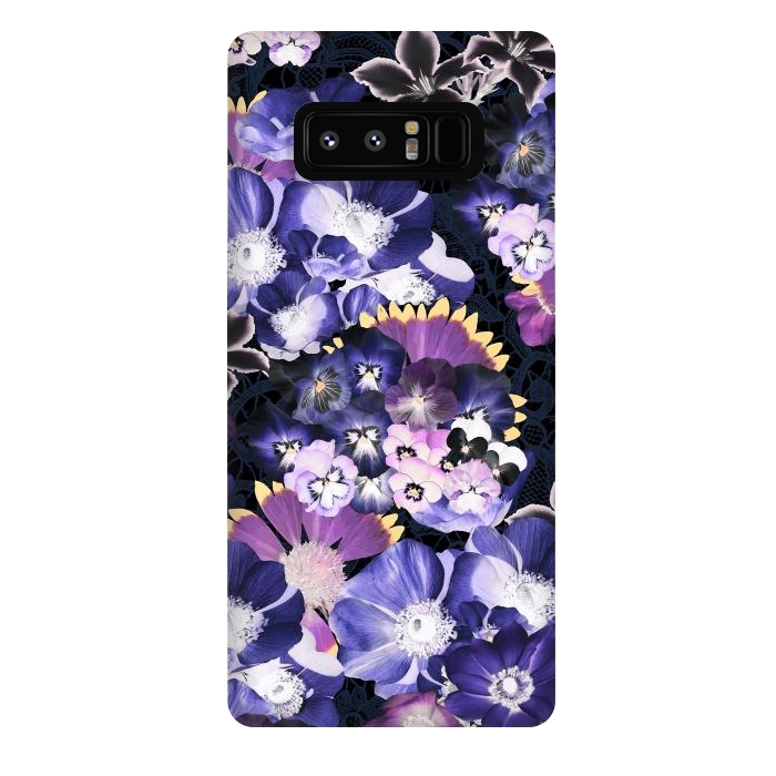 Galaxy Note 8 StrongFit Purple flowers collage by Oana 