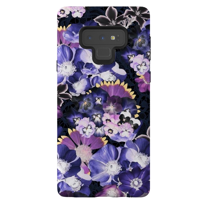Galaxy Note 9 StrongFit Purple flowers collage by Oana 