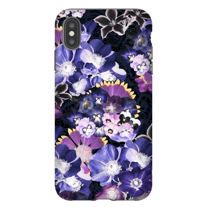 iPhone Xs Max StrongFit Purple flowers collage by Oana 