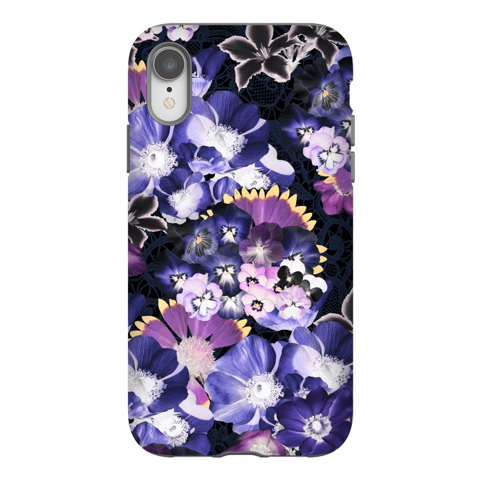 iPhone Xr StrongFit Purple flowers collage by Oana 