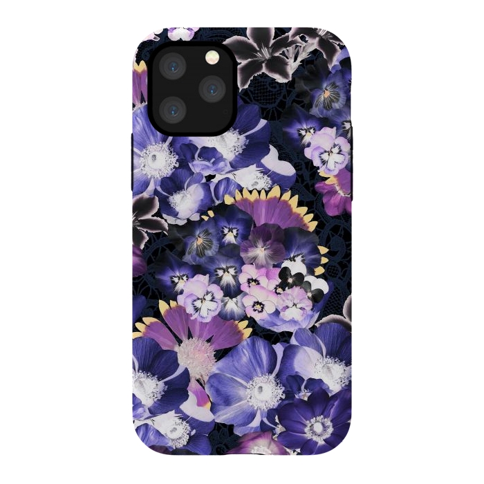 iPhone 11 Pro StrongFit Purple flowers collage by Oana 