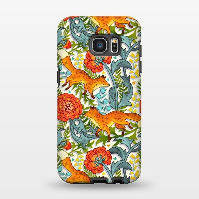 Galaxy S7 EDGE StrongFit Art Nouveau Foxes  by Tigatiga