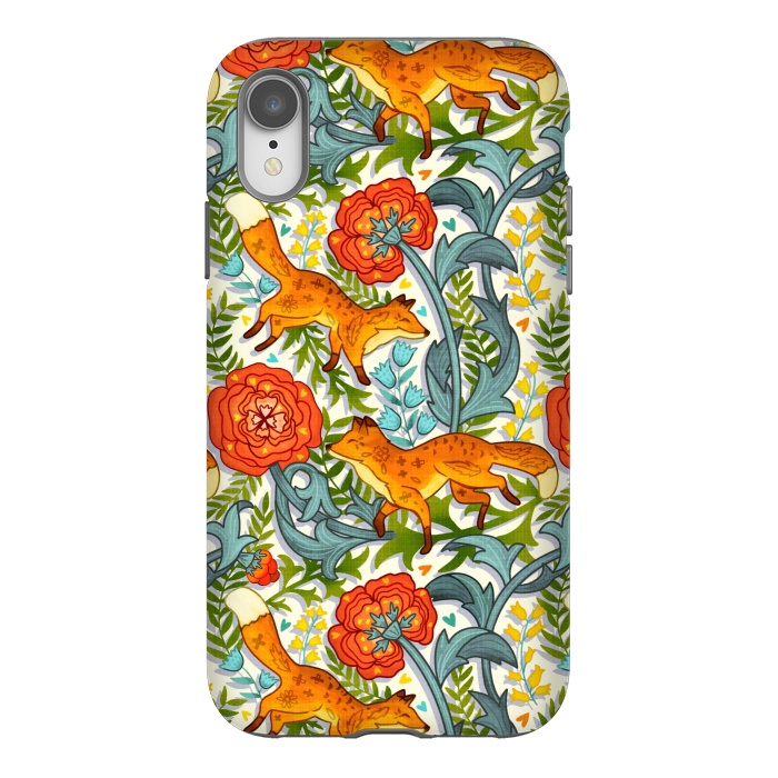 iPhone Xr StrongFit Art Nouveau Foxes  by Tigatiga