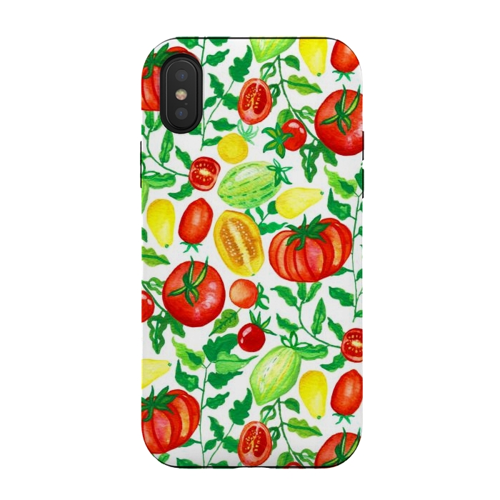 iPhone Xs / X StrongFit Fresh Home Grown Tomatoes  by Tigatiga