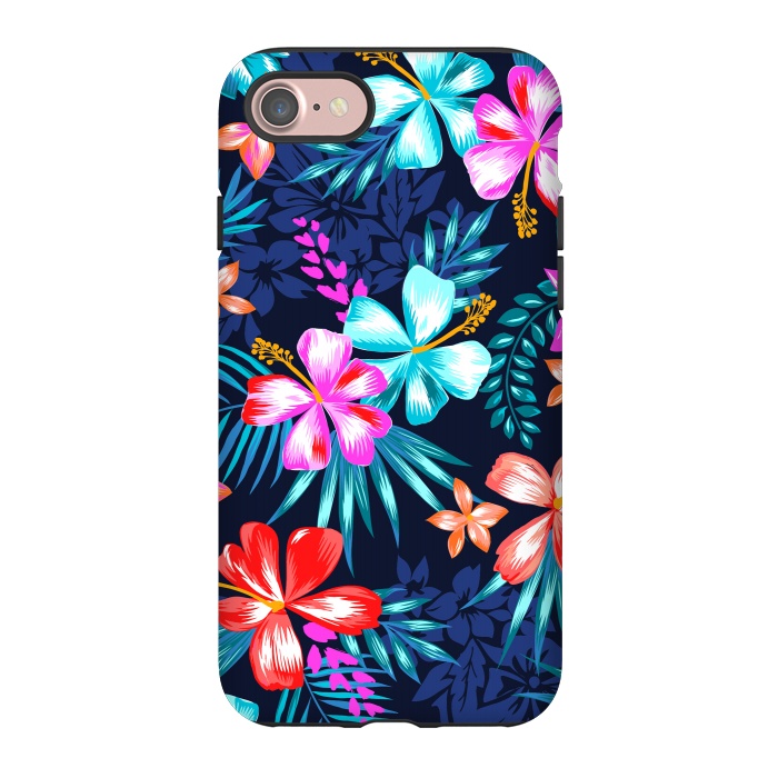 iPhone 7 StrongFit Beautiful Tropical Design Leave and Flowers by ArtsCase