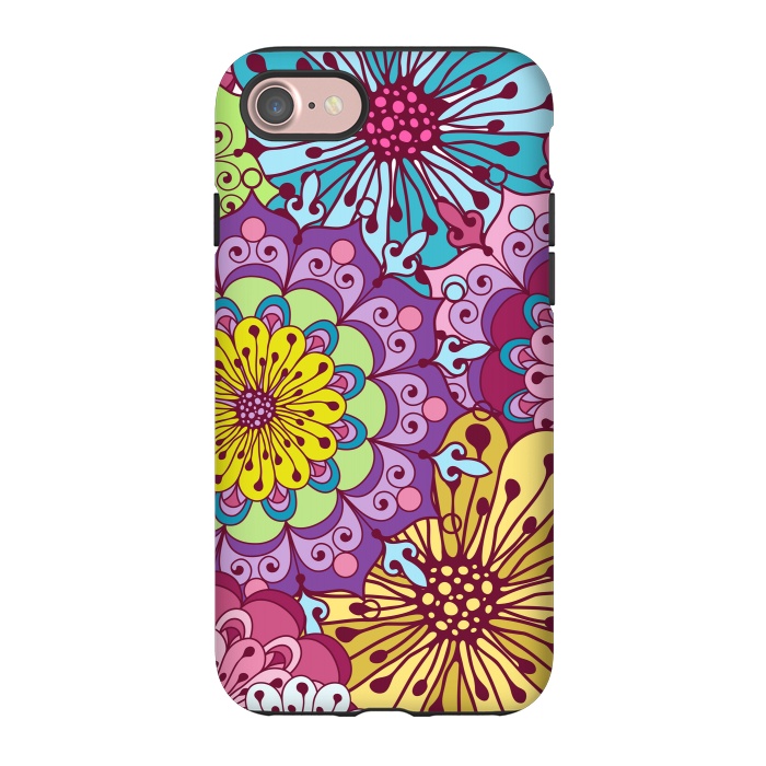 iPhone 7 StrongFit Brightly Colored Flowers by ArtsCase
