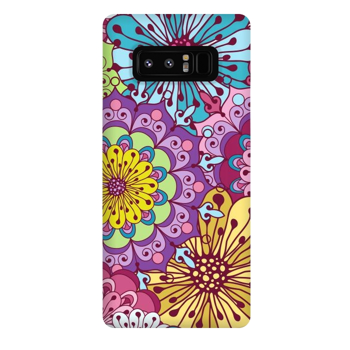Galaxy Note 8 StrongFit Brightly Colored Flowers by ArtsCase