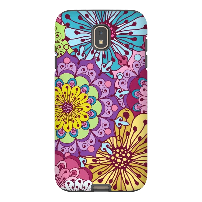 Galaxy J7 StrongFit Brightly Colored Flowers by ArtsCase