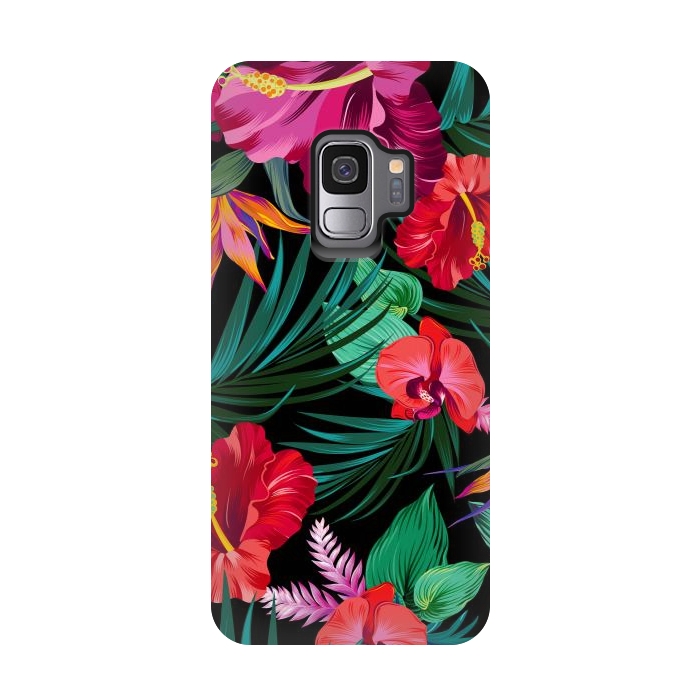 Galaxy S9 StrongFit Exotic Flowers by ArtsCase