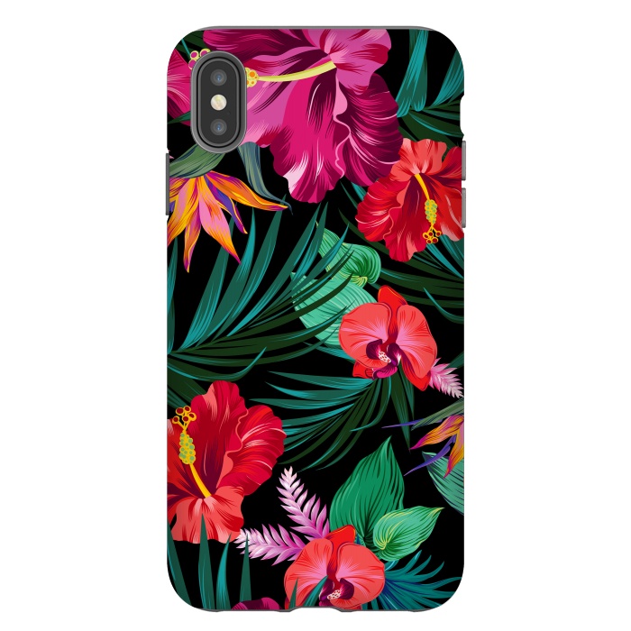 iPhone Xs Max StrongFit Exotic Flowers by ArtsCase