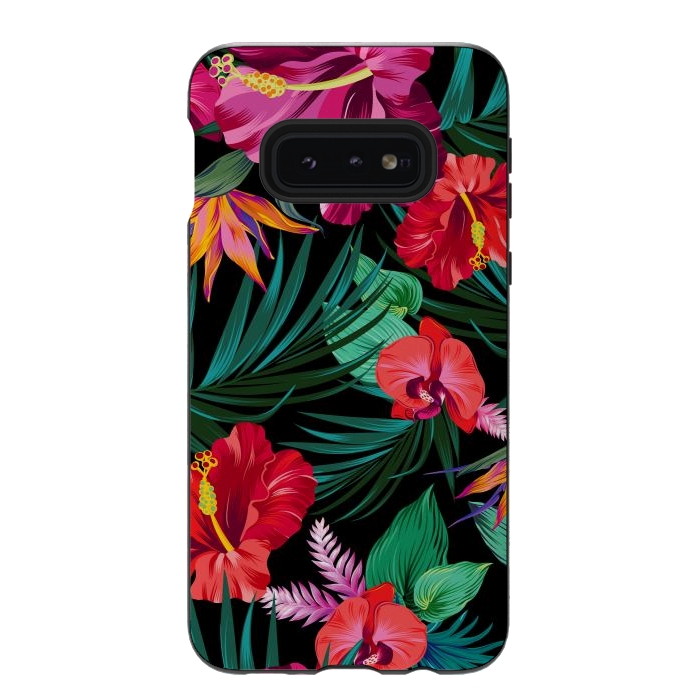 Galaxy S10e StrongFit Exotic Flowers by ArtsCase