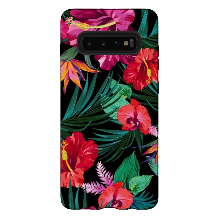 Galaxy S10 plus StrongFit Exotic Flowers by ArtsCase