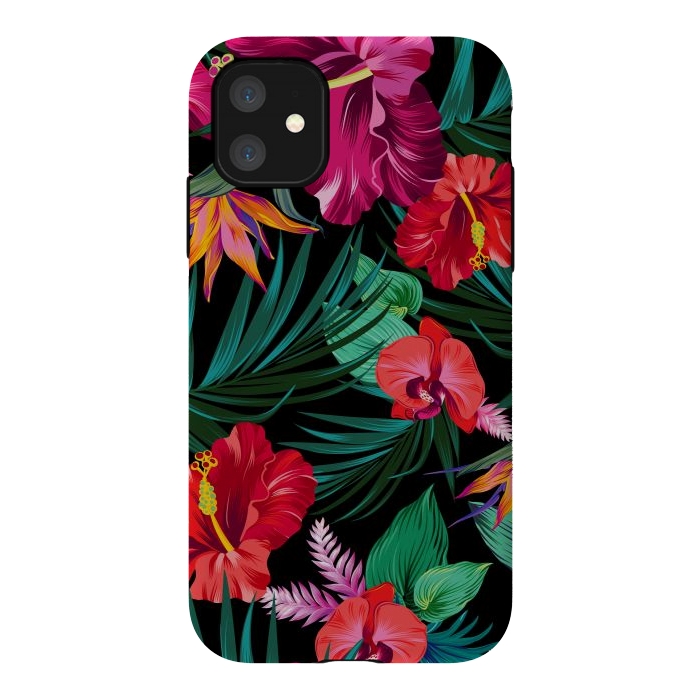 iPhone 11 StrongFit Exotic Flowers by ArtsCase