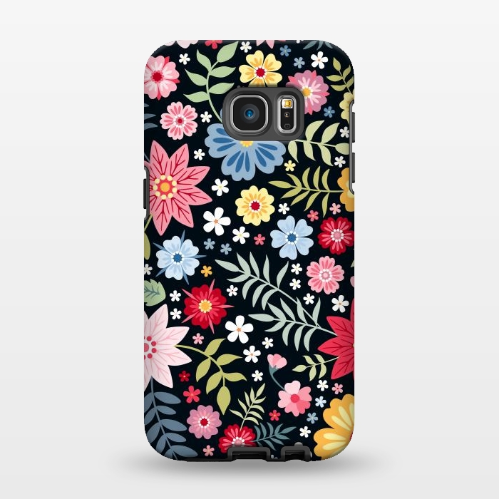 Galaxy S7 EDGE StrongFit Floral Pattern Design XXXX by ArtsCase