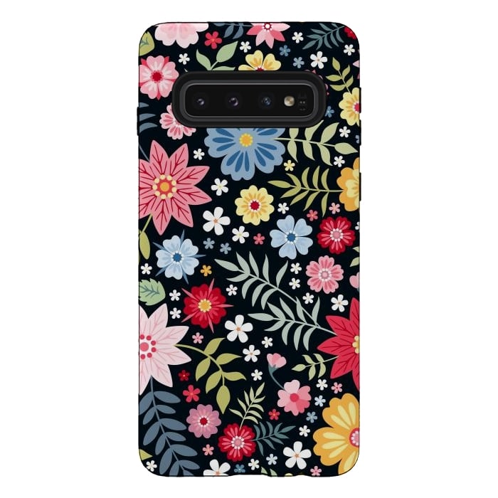Galaxy S10 StrongFit Floral Pattern Design XXXX by ArtsCase