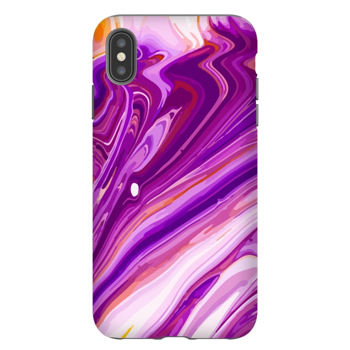 iPhone Xs Max StrongFit Liquid Marble Design VIII by ArtsCase