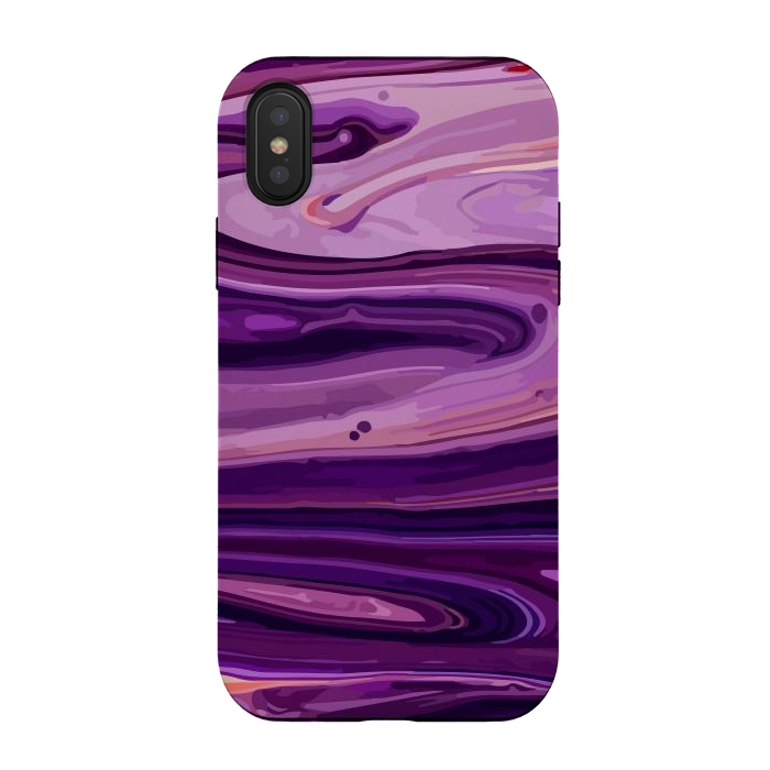 iPhone Xs / X StrongFit Liquid Marble Design by ArtsCase