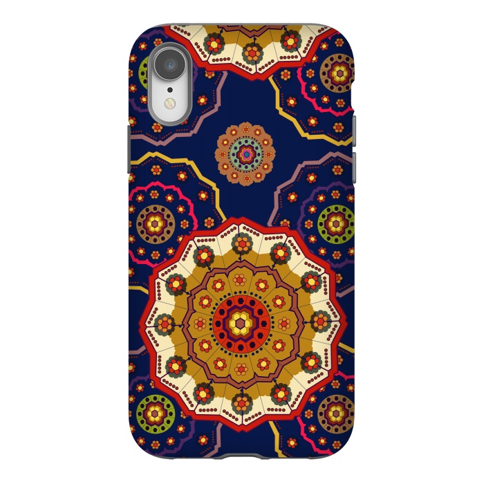 iPhone Xr StrongFit Mandala with Blue Background by ArtsCase