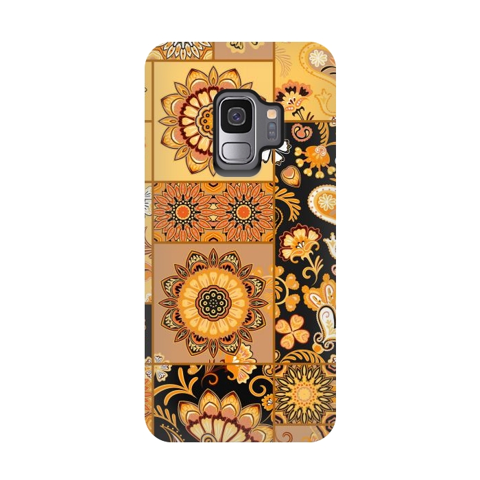 Galaxy S9 StrongFit Patchwork with Paisley and Mandala in Colorful by ArtsCase