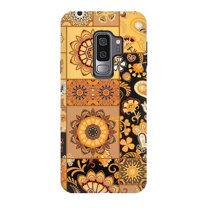 Galaxy S9 plus StrongFit Patchwork with Paisley and Mandala in Colorful by ArtsCase